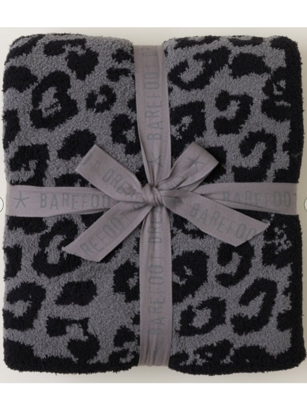 Barefoot Dreams The Cozy Chic Barefoot in the Wild Throw Charcoal Black 54x72 - Picture 3 of 5
